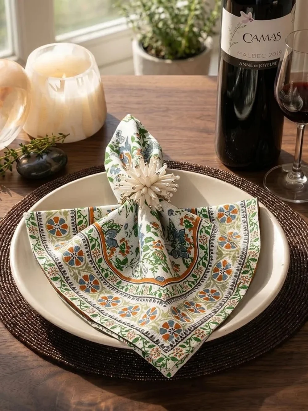 Fingercraft Set of 12 Cotton Linen Blend Soft Cloth Premium Table Napkins - NIP